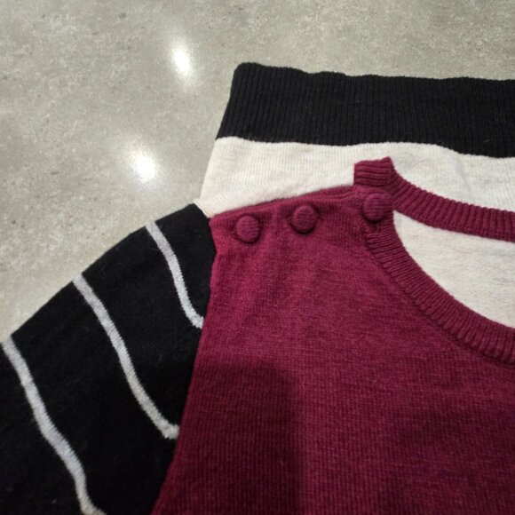 RW&CO. Women's Mixed Multi-Colors/Patterns Long Sleeves Knit Top - Size XS/TP - Picture 12 of 13